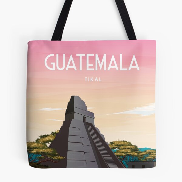 Item preview, Vintage Tikal Travel Poster - Mystical Ruins of Guatemala designed and sold by Arctic frame studio.