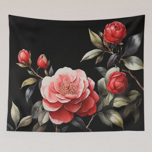 Item preview, Gardenia on black designed and sold by Flowersonstuff.