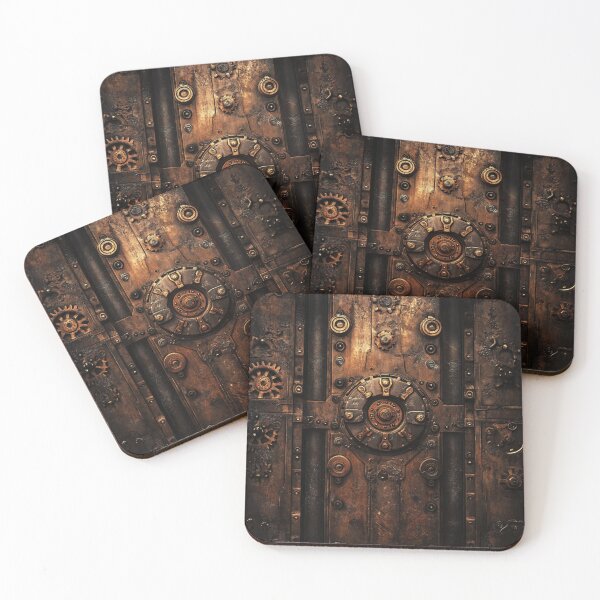 Item preview, Steampunk Cog Black Bronze Pattern Grungy  designed and sold by GrinGalore.