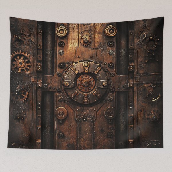 Item preview, Steampunk Cog Black Bronze Pattern Grungy  designed and sold by GrinGalore.