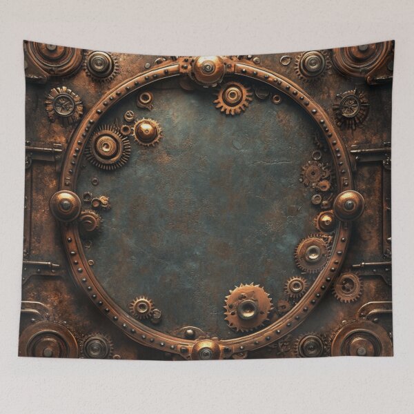 Item preview, Steampunk Cog Circle Bronze Pattern Grungy  designed and sold by GrinGalore.