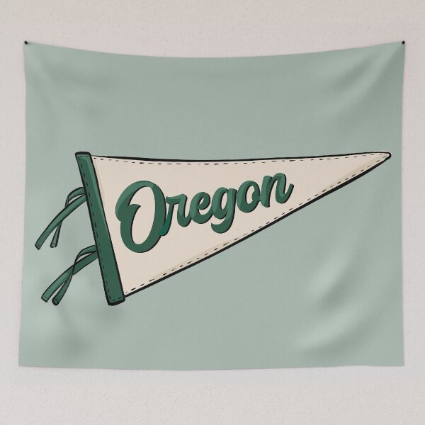 Item preview, Vintage Oregon Pennant Flag designed and sold by Alexandra Jones.