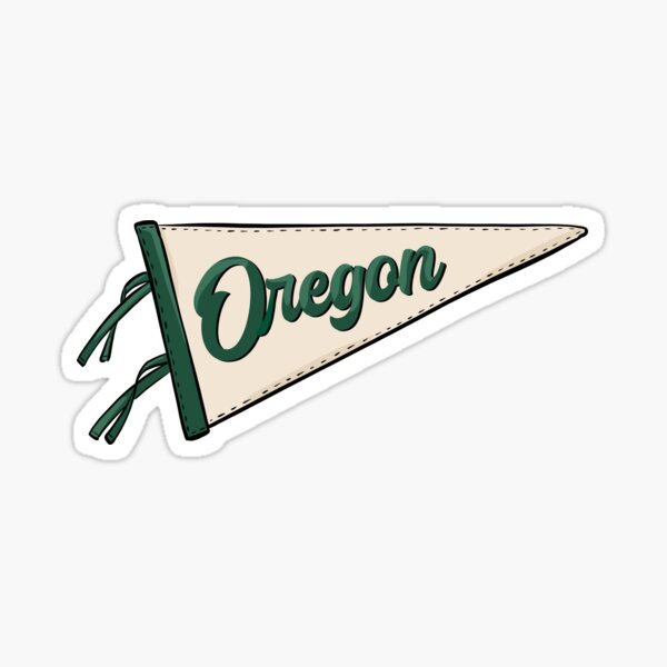 Item preview, Vintage Oregon Pennant Flag designed and sold by Alexandra Jones.