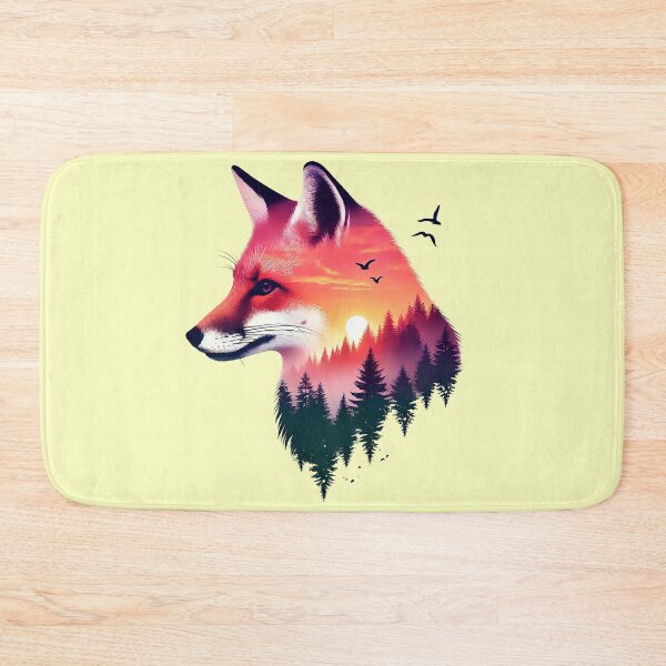Item preview, Fox with Forest Sunset Double Exposure designed and sold by AlexandruStoian.