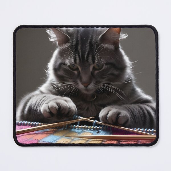 Item preview, Copy of cute cat knitting  designed and sold by krishnajit22.