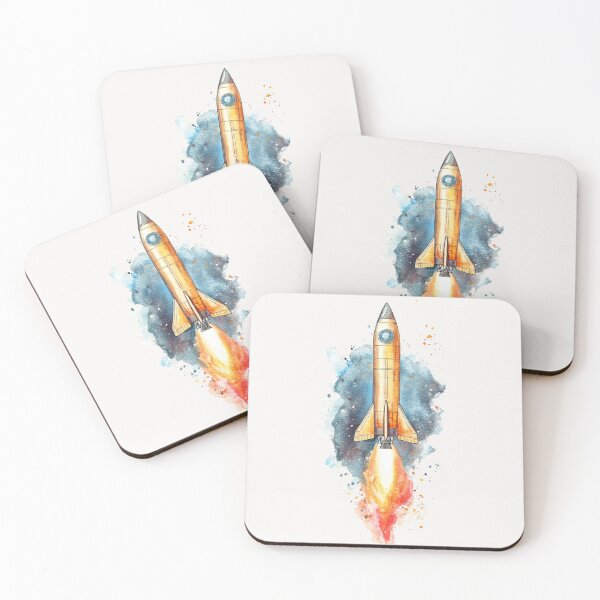 Item preview, Watercolor Rocket designed and sold by Sketch-Shack.