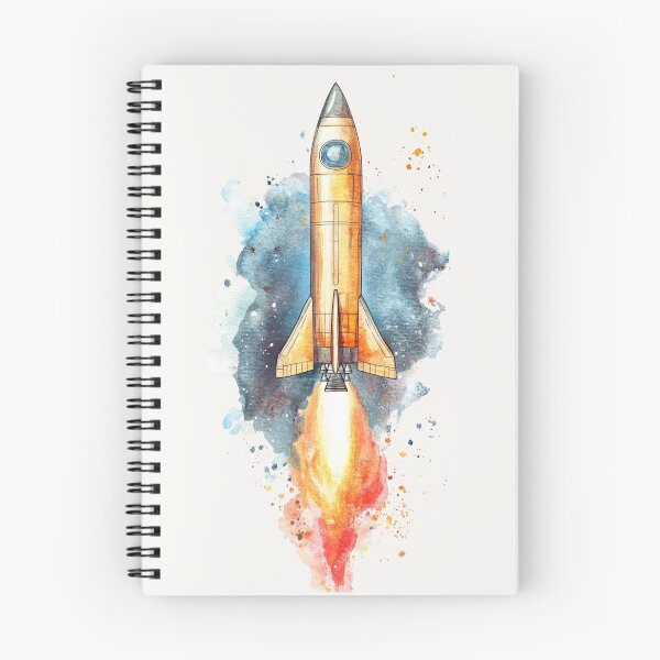 Item preview, Watercolor Rocket designed and sold by Sketch-Shack.