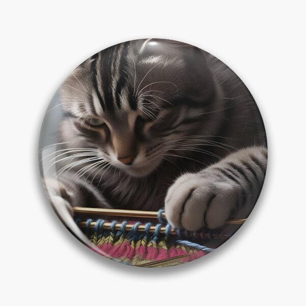 Item preview, Copy of Copy of cute cat knitting  designed and sold by krishnajit22.