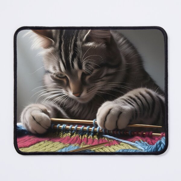 Item preview, Copy of Copy of cute cat knitting  designed and sold by krishnajit22.