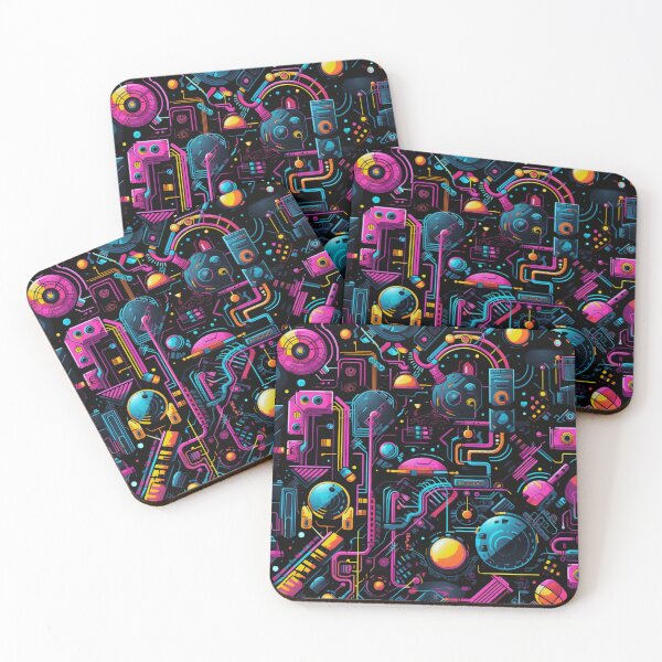 Item preview, Cyber Punk Pattern Neon Colorful Violet designed and sold by GrinGalore.