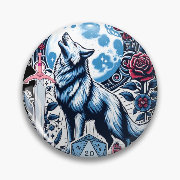 Item preview, DND WOLF DICE: Howling to the moon. designed and sold by DungeonAtelier.