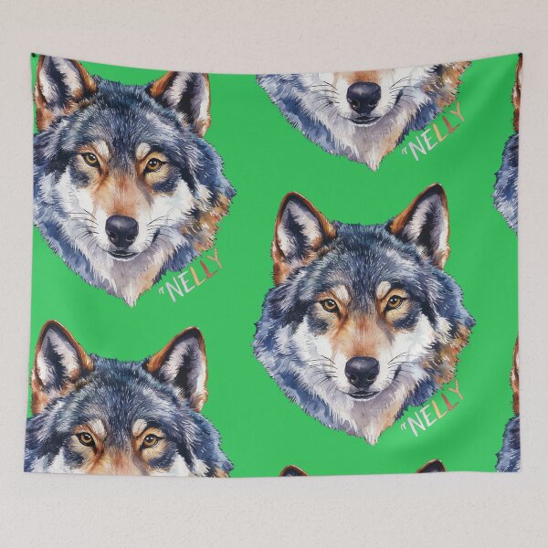 Item preview, Wolf head alpha with nelly name sign designed and sold by RAZ1995.