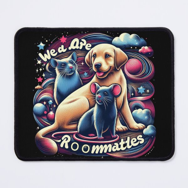Item preview, Pet Roommates Cat, Dog, and Mouse Harmony designed and sold by SilverLook48.