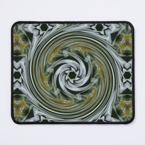 Item preview, White Flowers in a Kaleidoscope Swirl designed and sold by SXW Designs.