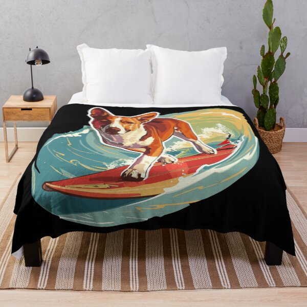 Item preview, Surfing Basenji designed and sold by VelvetRoom.