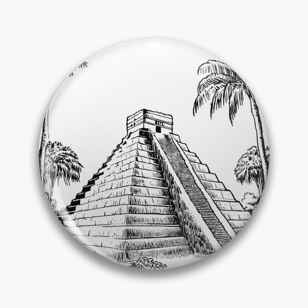 Item preview, El Castillo Line Drawing designed and sold by GeoSketchWear.