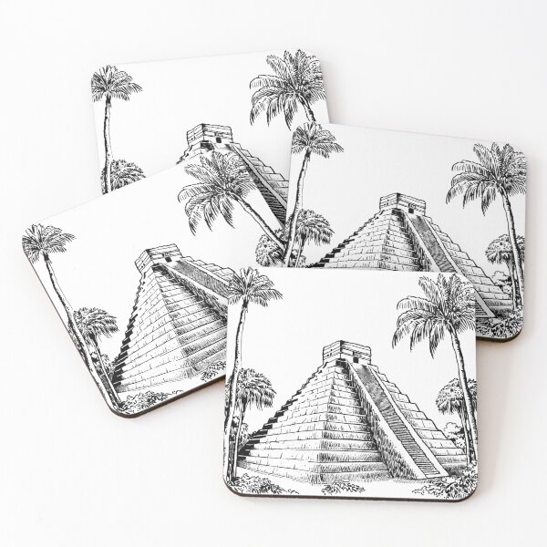 Item preview, El Castillo Line Drawing designed and sold by GeoSketchWear.