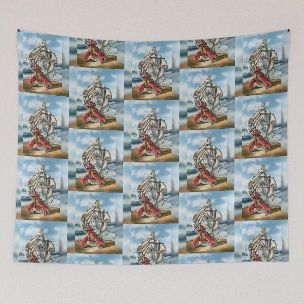 Item preview, Surreal Dali lobster ship full image designed and sold by SaskiaFranken.