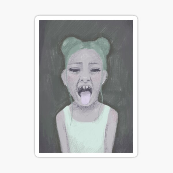 sassy kid drawing Sticker