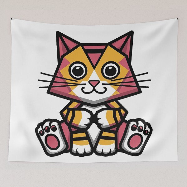 Item preview, Geometric Cat designed and sold by likbatonboot.