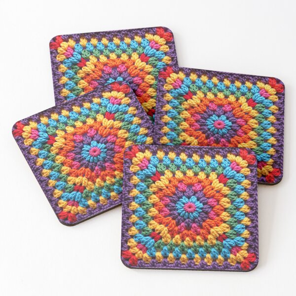 Item preview, Granny Square Crochet Pattern Seventies Retro  designed and sold by taiche.