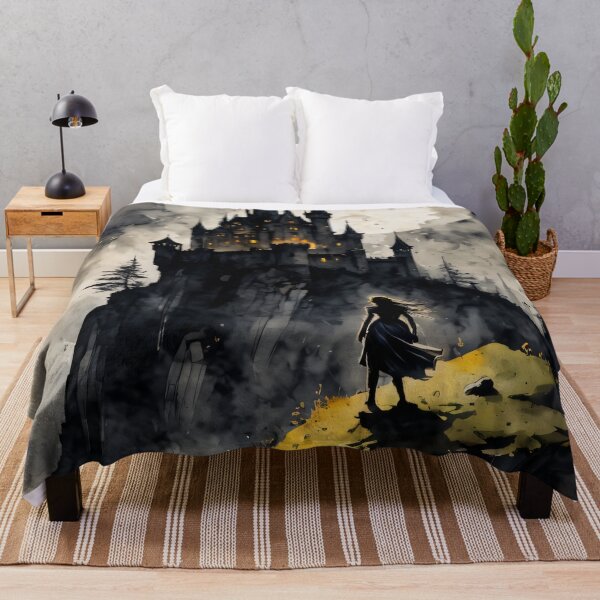 Item preview, Fantasy Castle Ink Illustration designed and sold by ByteyCreatives.