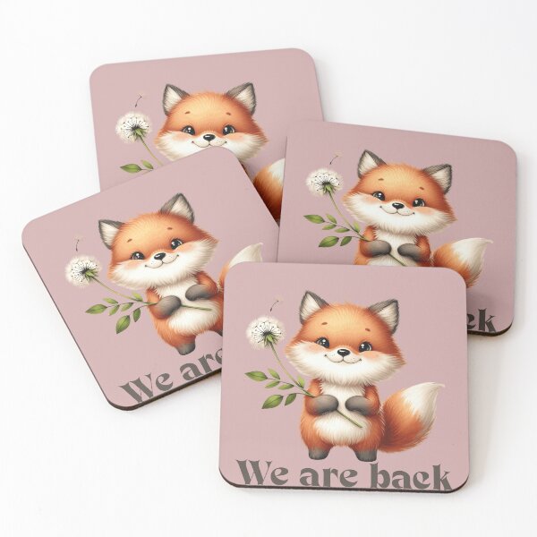 Item preview,  fox, fox back to school, dandelions designed and sold by FOODIESART.