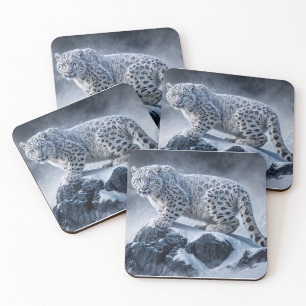 Item preview, Ghost of the Himalayas Snow Leopard's Midnight Watch designed and sold by Prachodayat Artworks.