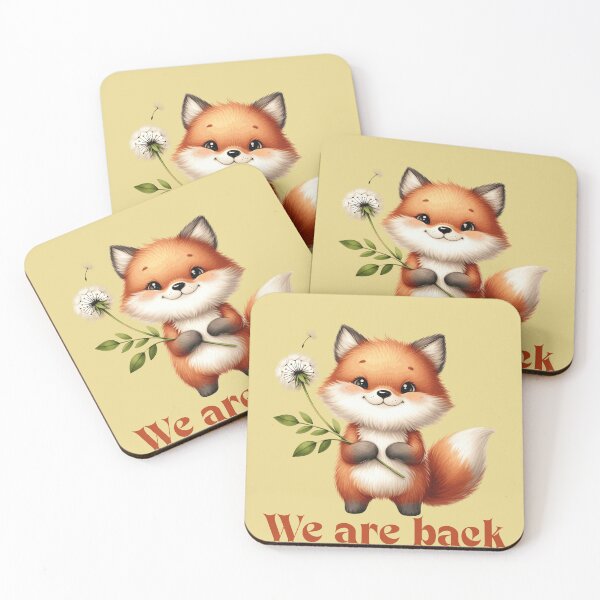 Item preview,   fox, fox back to school, dandelions designed and sold by FOODIESART.