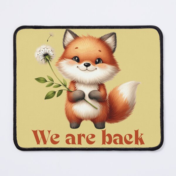 Item preview,   fox, fox back to school, dandelions designed and sold by FOODIESART.
