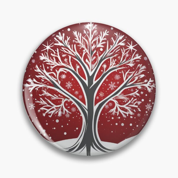 Item preview, Winter Tree on Red Background - Logo, funny, gifts, winter, merry,  designed and sold by Ewelina  Niemiec.