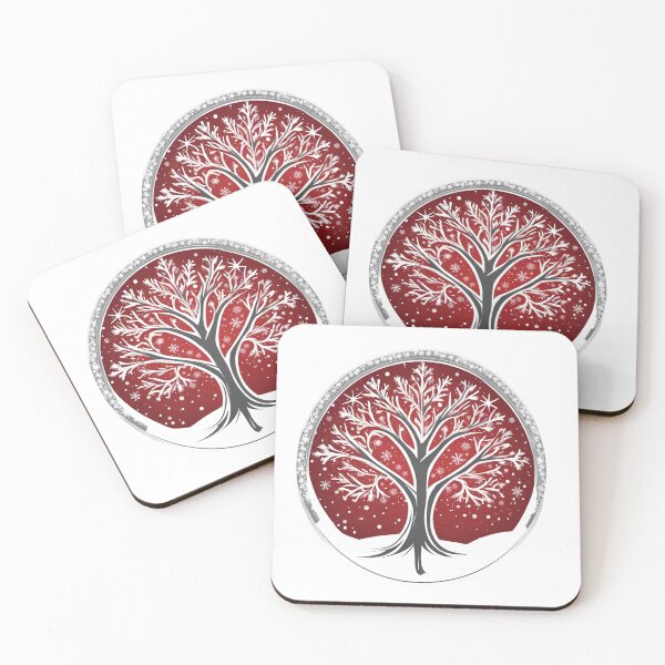 Item preview, Winter Tree on Red Background - Logo, funny, gifts, winter, merry,  designed and sold by Ewelina  Niemiec.
