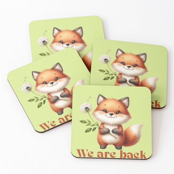 Item preview, fox, fox back to school, dandelions designed and sold by FOODIESART.