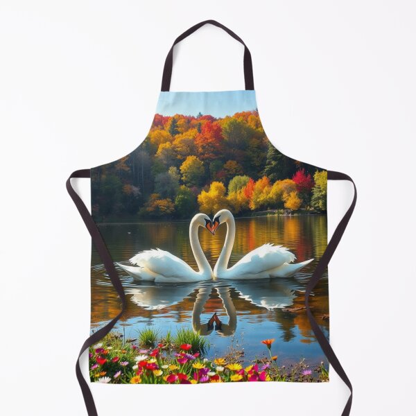 Item preview, A graceful swan glides across the lake while four baby swans sit on her back, safely sheltered under her wings, creating a heartwarming wildlife scene. designed and sold by Wisteria-Sin.