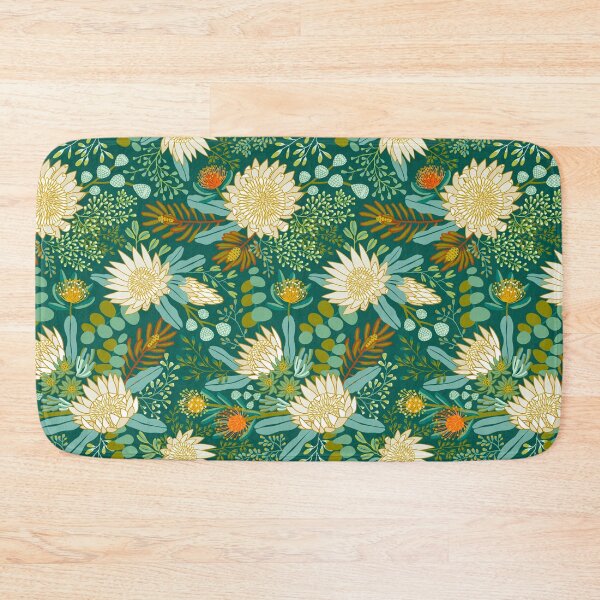 Item preview, White King Protea Boho Botanical - Greens  designed and sold by TigaTiga.