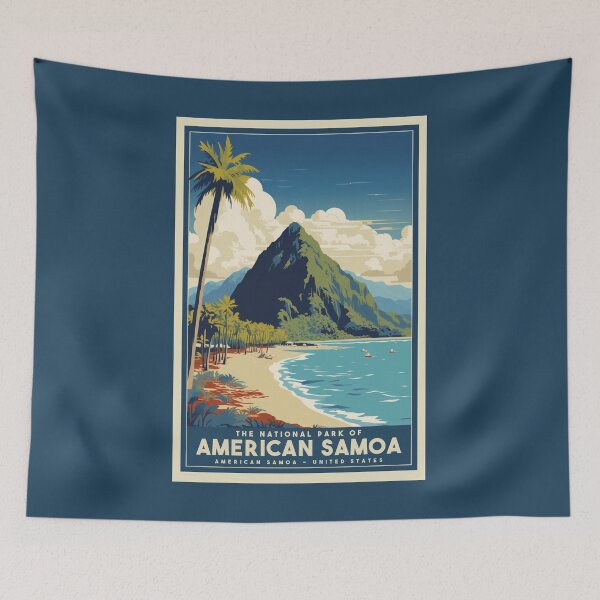 Item preview, A Vintage Travel Illustration of American Samoa National Park - American Samoa - United States  designed and sold by GoodOldVintage.