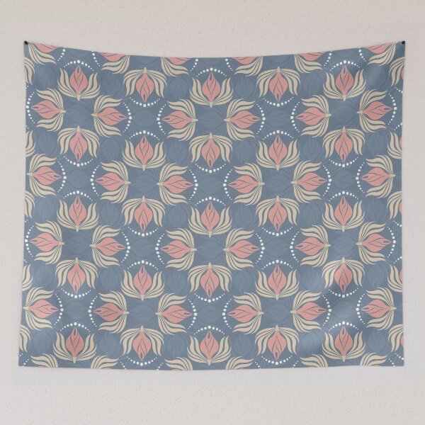 Item preview, Petal Drift - Peach & Slate grey CP22077c designed and sold by Carina Parry Studios.