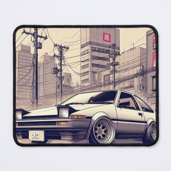 Item preview, Manga Style AE86 Sprinter Trueno on a Japanese street designed and sold by 73corners.
