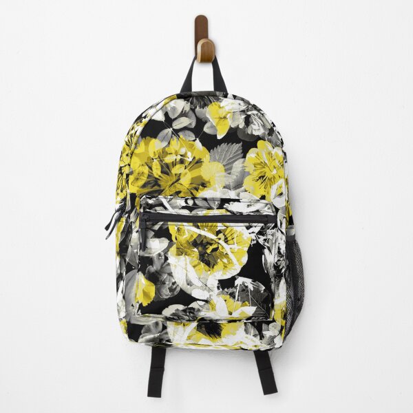 Item preview, FLORAL YELLOW BLACK AND GRAY designed and sold by DesignED365.