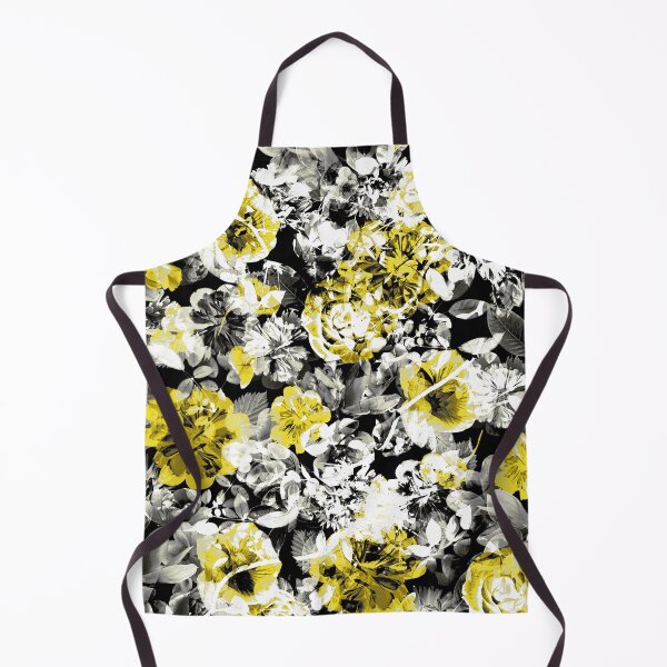 Item preview, FLORAL YELLOW BLACK AND GRAY designed and sold by DesignED365.