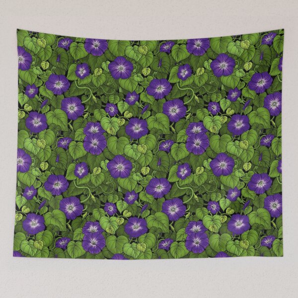Item preview, Morning glory in purple and green designed and sold by Katerina Mitkova Kirilova.