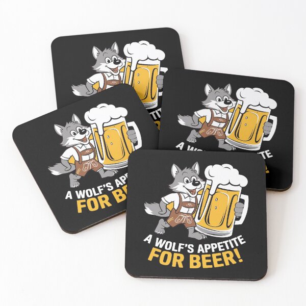 Item preview, A Wolf's Appetite For Beer! designed and sold by FreshArtFusion.