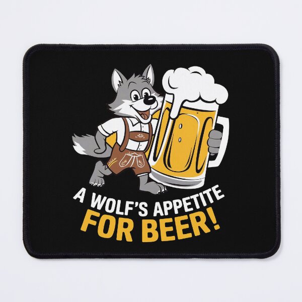 Item preview, A Wolf's Appetite For Beer! designed and sold by FreshArtFusion.