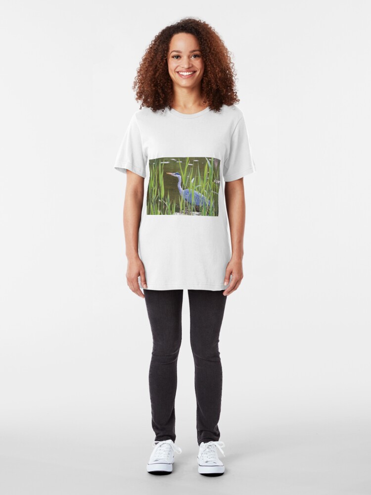 Alternate view of Grey Heron (Ardea cinerea) Slim Fit T-Shirt
