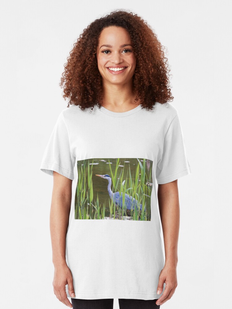 Alternate view of Grey Heron (Ardea cinerea) Slim Fit T-Shirt