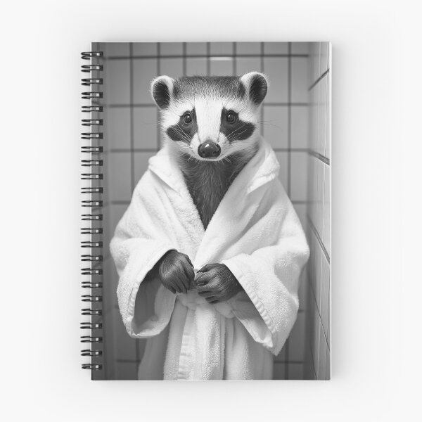Item preview, Badger Wearing a Bathrobe, Funny Vintage Animal designed and sold by CheekyAnimalz.