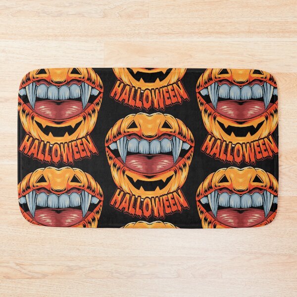 Item preview, Halloween pumpkin in the shape of lips with beautiful vampire teeth. designed and sold by Senior-Kuzmin.