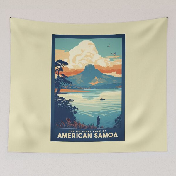 Item preview, A Vintage Travel Illustration of American Samoa National Park - American Samoa - United States  designed and sold by GoodOldVintage.