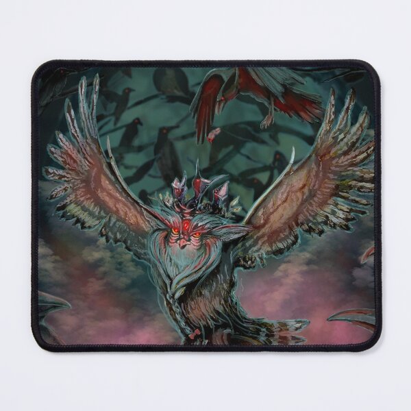Item preview, Malus the ominous spooky owl designed and sold by SaskiaFranken.