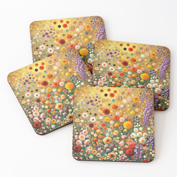 Item preview, Gustav Klimt Flowers and Gold designed and sold by maniacfitness.